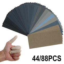 44/88PCS Extra Fine Sand Paper 120-20000 Assorted Grit Sandpaper Set Water/Dry Sanding Paper Sand Paper Abrasive Tools