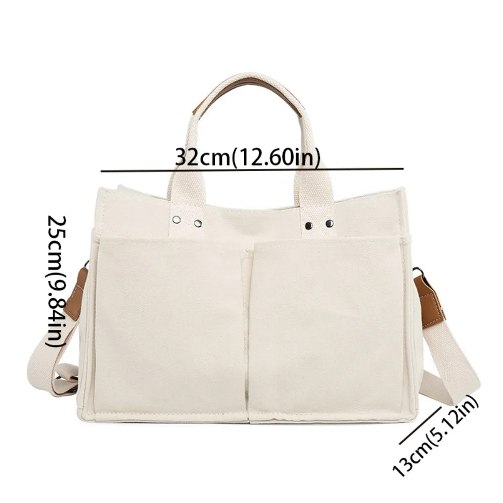 

Waterproof Nylon Stylish Handbags With Pockets With Handle Large Tote Bag Vintage Style Large Capacity Crossbody Bags Commuting