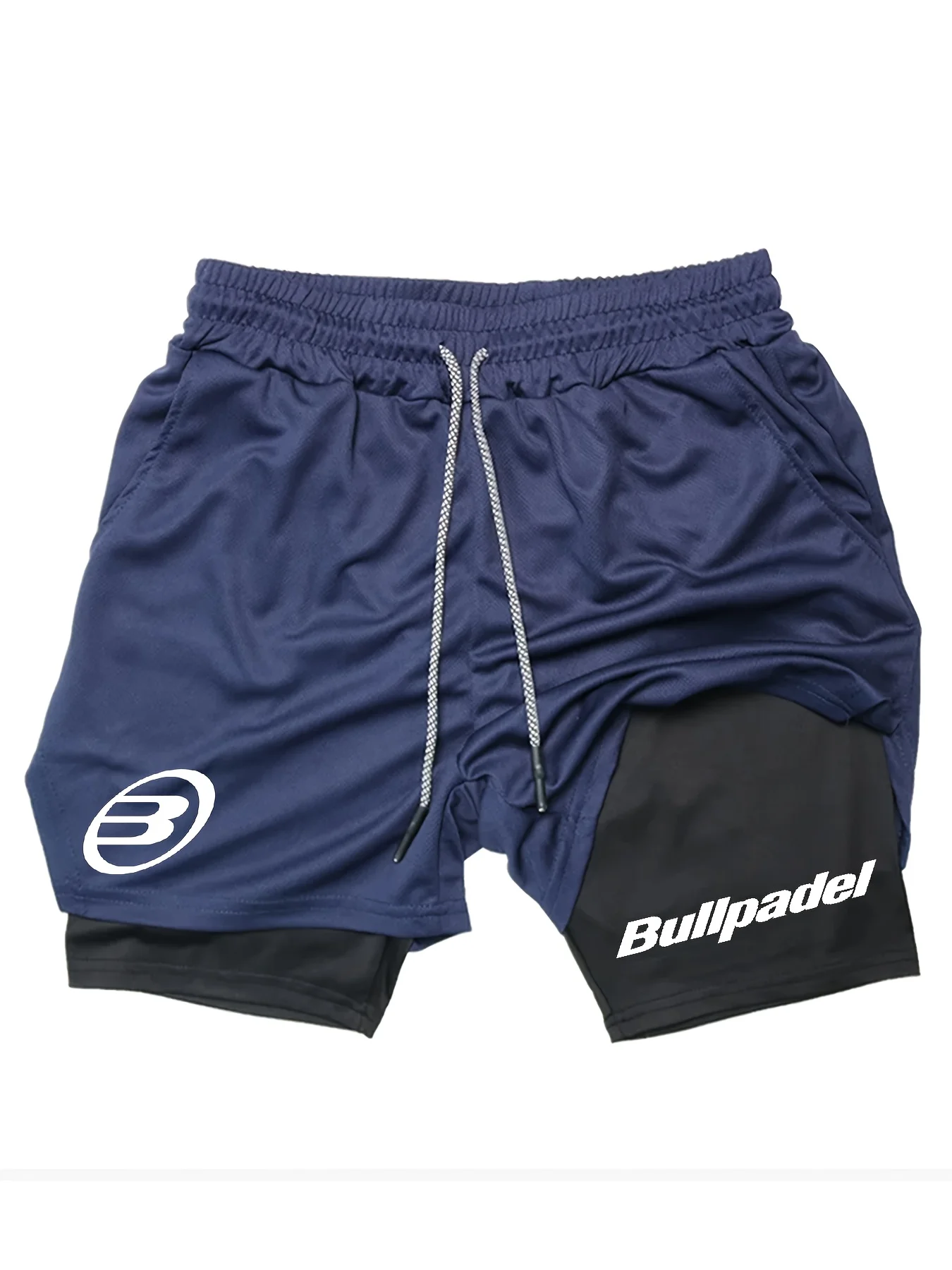 Pantaloncini da corsa Pantaloncini sportivi da palestra da uomo 2 in 1 Allenamento ad asciugatura rapida Allenamento Palestra Fitness Pantaloni corti da jogging Pantaloncini da uomo estivi