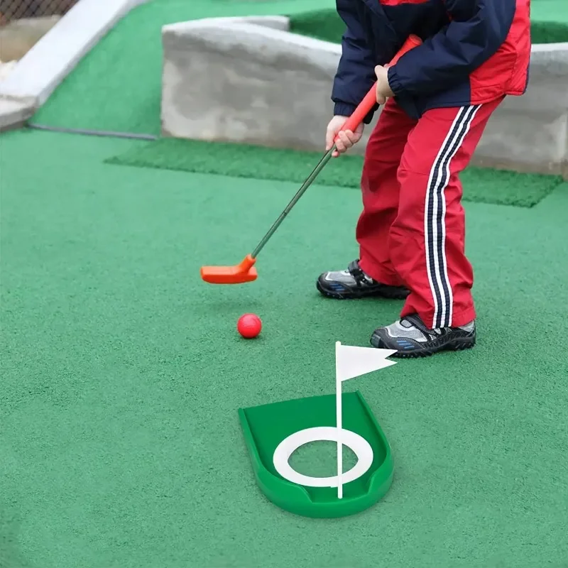 Taza de Golf con bandera, ayuda de entrenamiento de agujeros de Golf de plástico para niños, hombres y mujeres, interior, exterior, hogar, oficina, garaje, patio, 1 Uds.