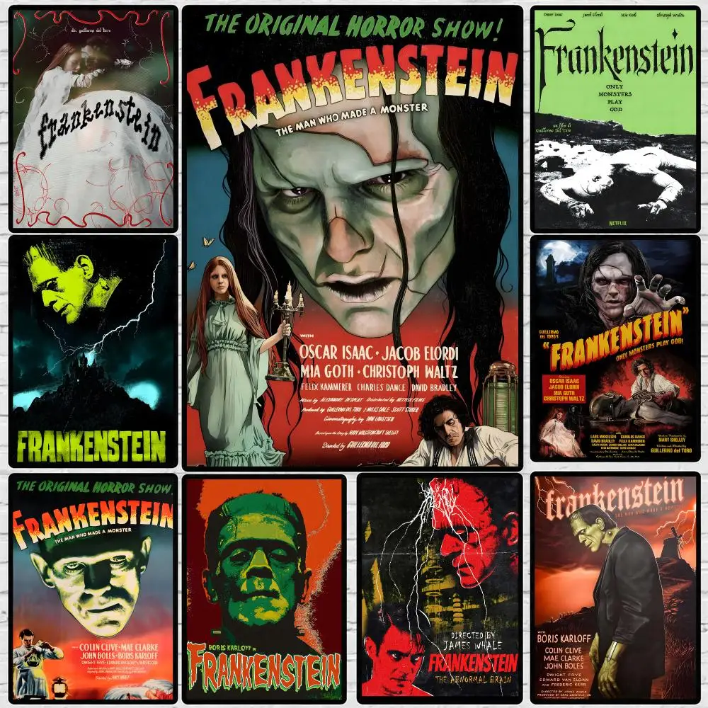 Novel/Character Frankenstein Poster 	 Poster Wall Sticker Waterproof Self Adhesive HD Art Bedroom Bar Decor