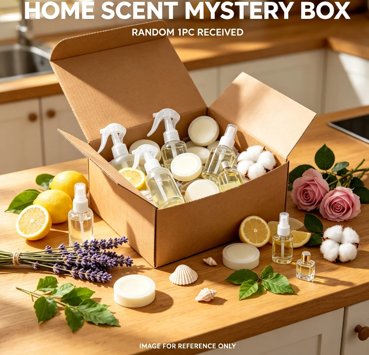Assorted Home Air Freshener Mystery Blind Box Random Selection, Scented Oil Refill Packs, Non-Aerosol Room Freshener Spray, Trash Can Odor Neutralizer