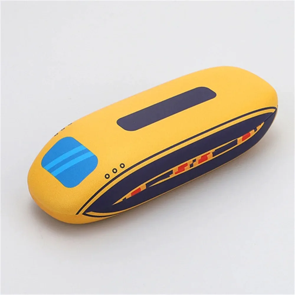 

Portable PU Leather Train Shape Glasses Case Funny Cartoon Hard Shell Eyewear Box Cute Creative Train Eyeglasses Holder Outdoor