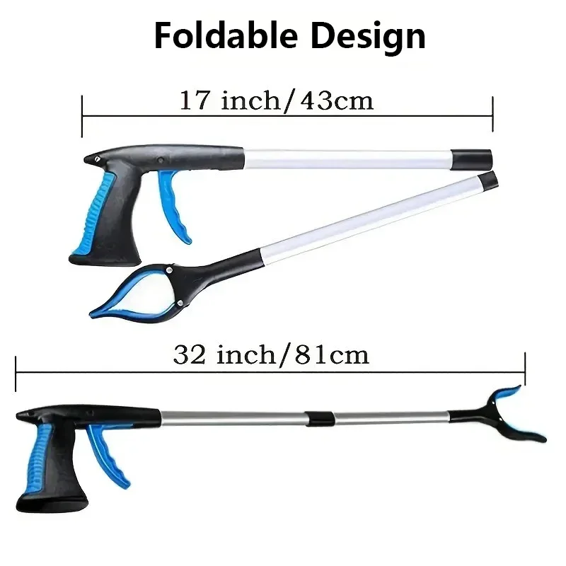 Foldable Litter Reachers Pickers Gripper Extender Hand Tools Portable Collapsible Garbage Grabber Pick Up Tools