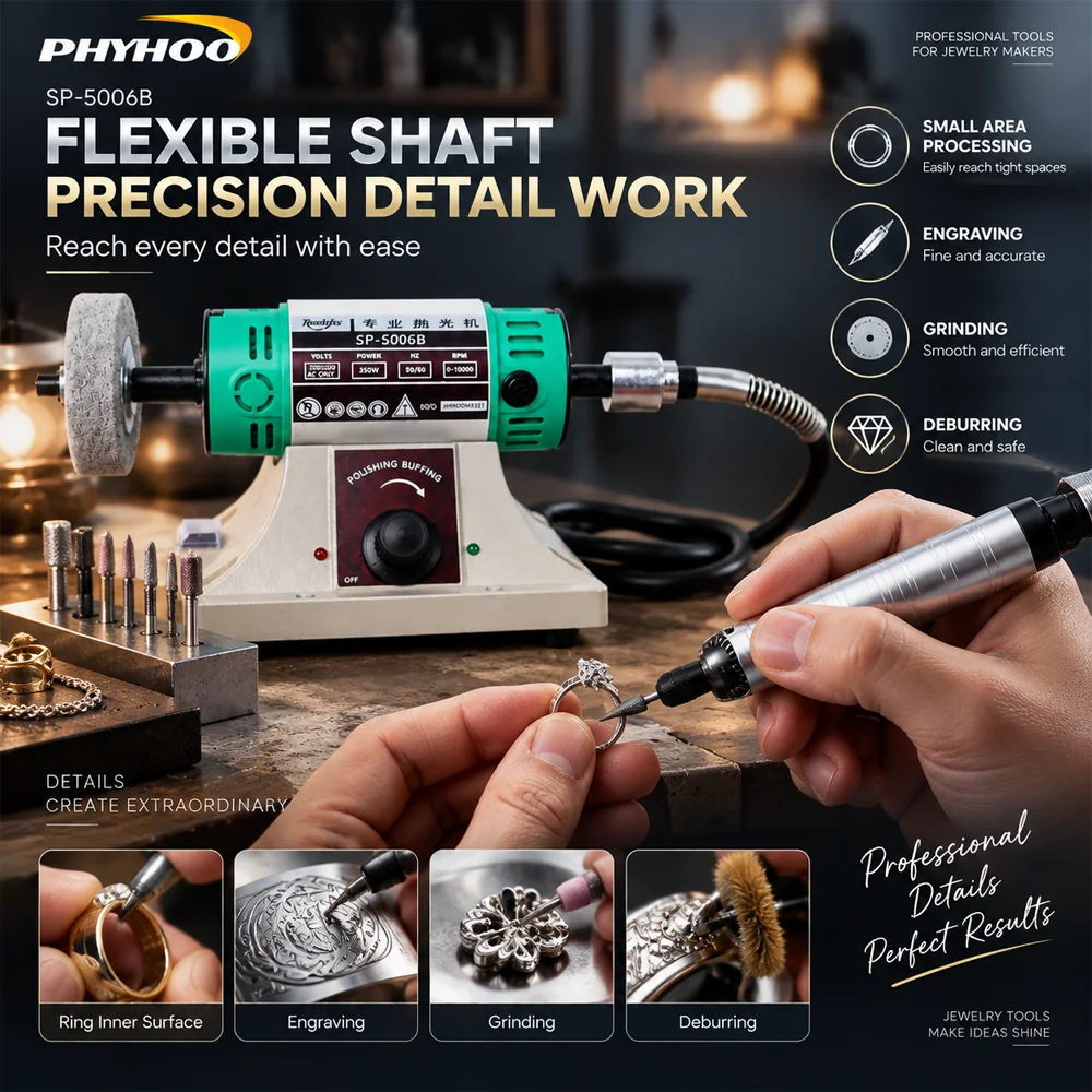 PHYHOO 350W Bench Polishing Ma - Bench Buffer Jewelry Polishing Machine 评论和价格
