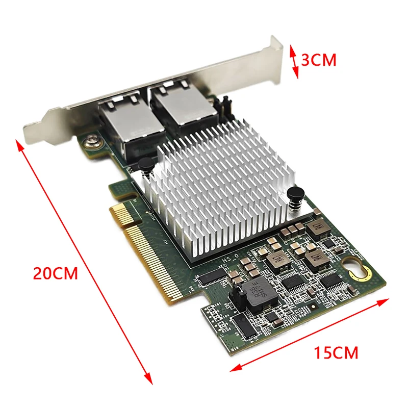 10G Dual-port Ethernet Card 10G X540-T2 PCIE-X8 Network Expansion Adapter Dual-port Network Card Suitable For Multiple Systems