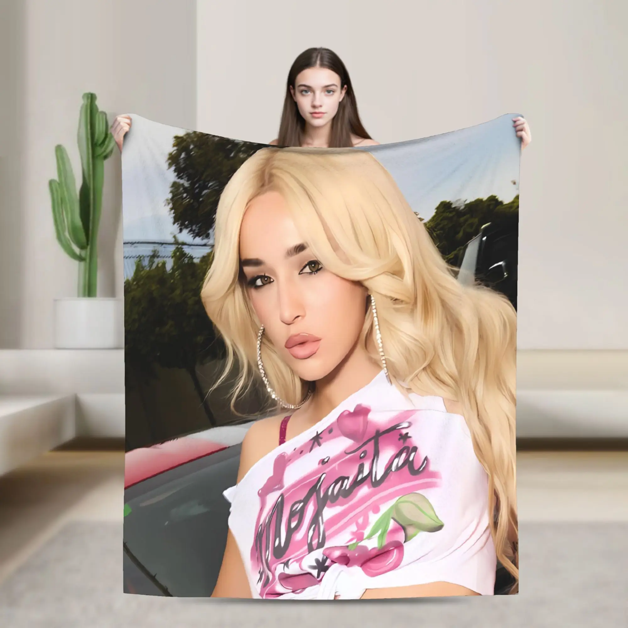 البطانيات الدافئة الناعمة الفتيات الزخرفية Lolas Indigos 2025 جولة الفراش يلقي الفانيلا المفرش لسرير الأريكة غطاء مريح