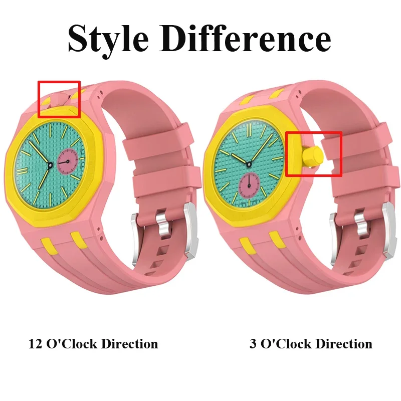 One-Piece Case+Silicone Strap Replacement For Swatch X AP Royal Pop Pocket Watch Changer To Wristwatch Integrated Colorful Band