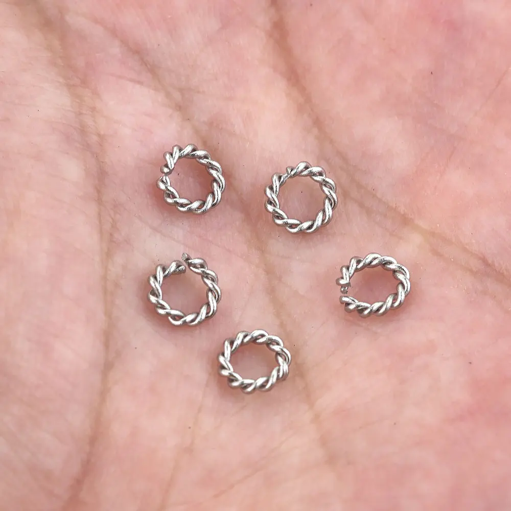 50pcs Stainless Steel Spiral Open Jump Rings Diy Jewelry Making Accessories Split Rings Connectors For Jewelry Making Supplies