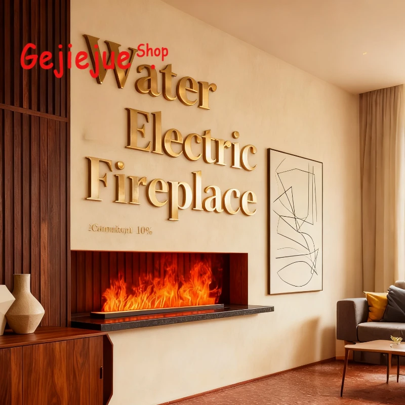 

Реалистичный 3D пламенный паровой электрический камин, не требующий установки, энергосберегающий электрический камин с водяным паром и потрескавшейся звуком, уютная вибрация