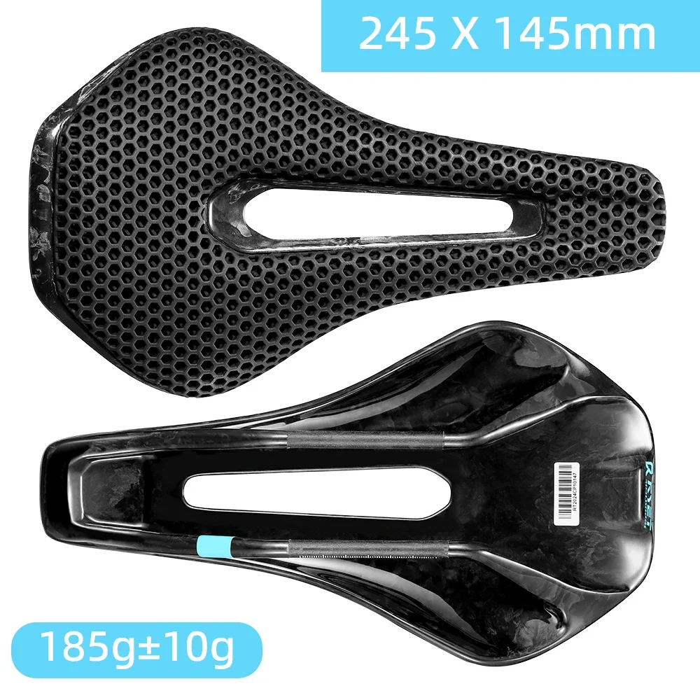 RYET 135/145/155mm 3D Geprint Volledig Carbon Fietszadel 245mm 260mm Fietszadel voor MTB Gravel Road Zadel Fiets Onderdelen