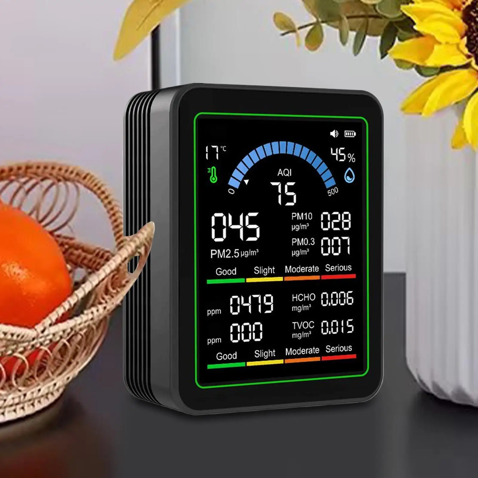 Teste de qualidade do ar doméstico portátil detector de ar interno testador de qualidade dispositivo medidor sensor portátil para quarto casa escritório