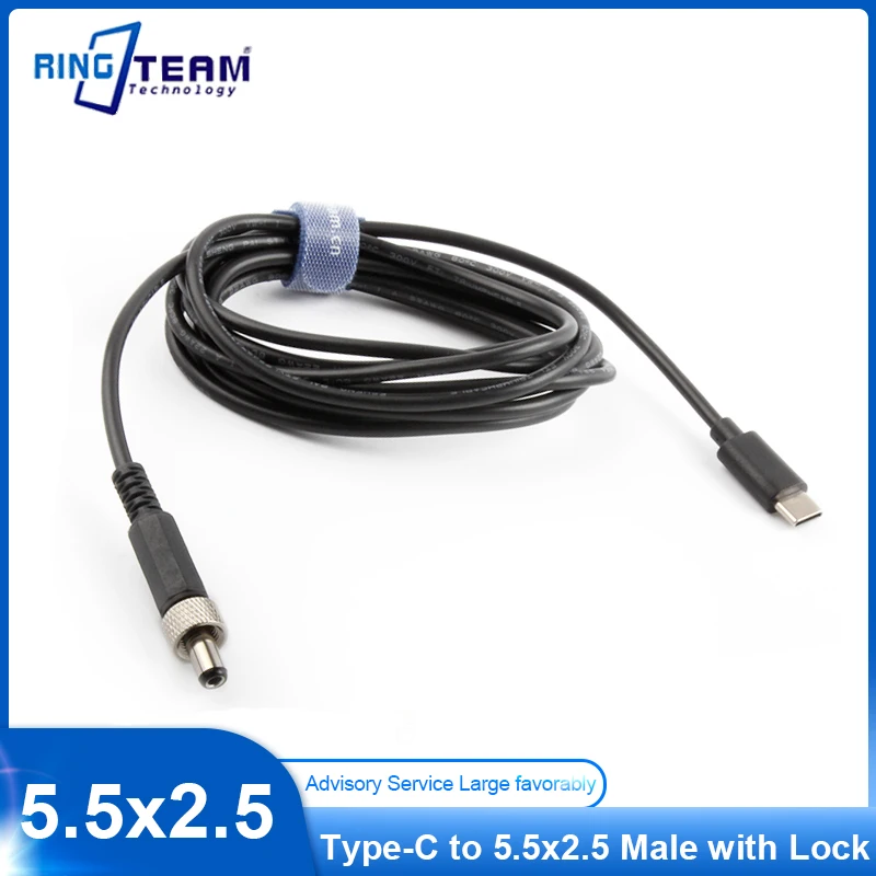Typ-c typ C USBC PD 12V do 5.5x2.5mm męski z śruba blokująca kabel zasilający dla Atomos Inferno Shogun płomień Ninja Inferno monitory