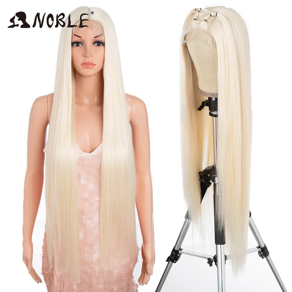 Noble Synthetic Lace Front Wig  36 inch Long Straight Ombre blonde 613 Wigs For Women 13X4 Lace Front Wig Synthetic Lace Wig