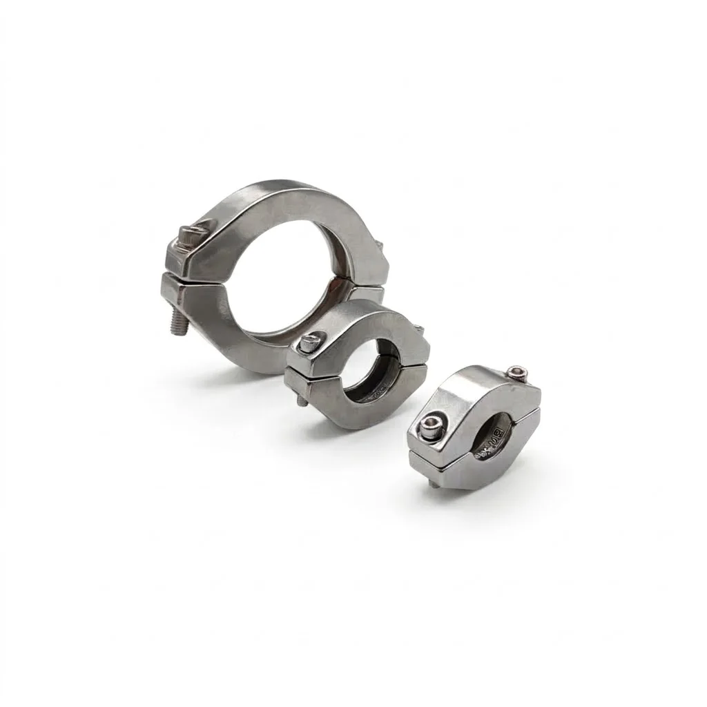 Heavy Duty Vacuum System Double-Way Clamp 304 Stainless Steel High Pressure KF16 KF25 KF40 KF50 Flange Quick Clamp