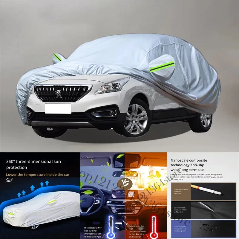 

For Peugeot-3008- Auto Anti snow Anti dust Anti-uv Anti peeling paint And Anti Rainwater 210t Car cover protection