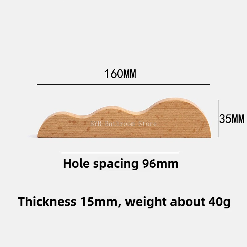 Wooden Handles Natural Kitchen Furniture Wooden Handle Solid Wood Handles for Cabinets and Drawers Closet Dresser Wardrobe Pulls