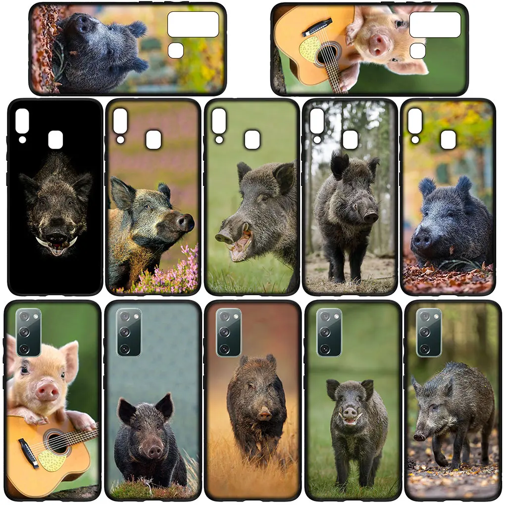 Animal Wild Boar Pig Cover Phone Casing for Samsung Galaxy S21 S20 Fe S23 S22 Ultra S8 Plus A12 A13 A21S A71 Soft Case