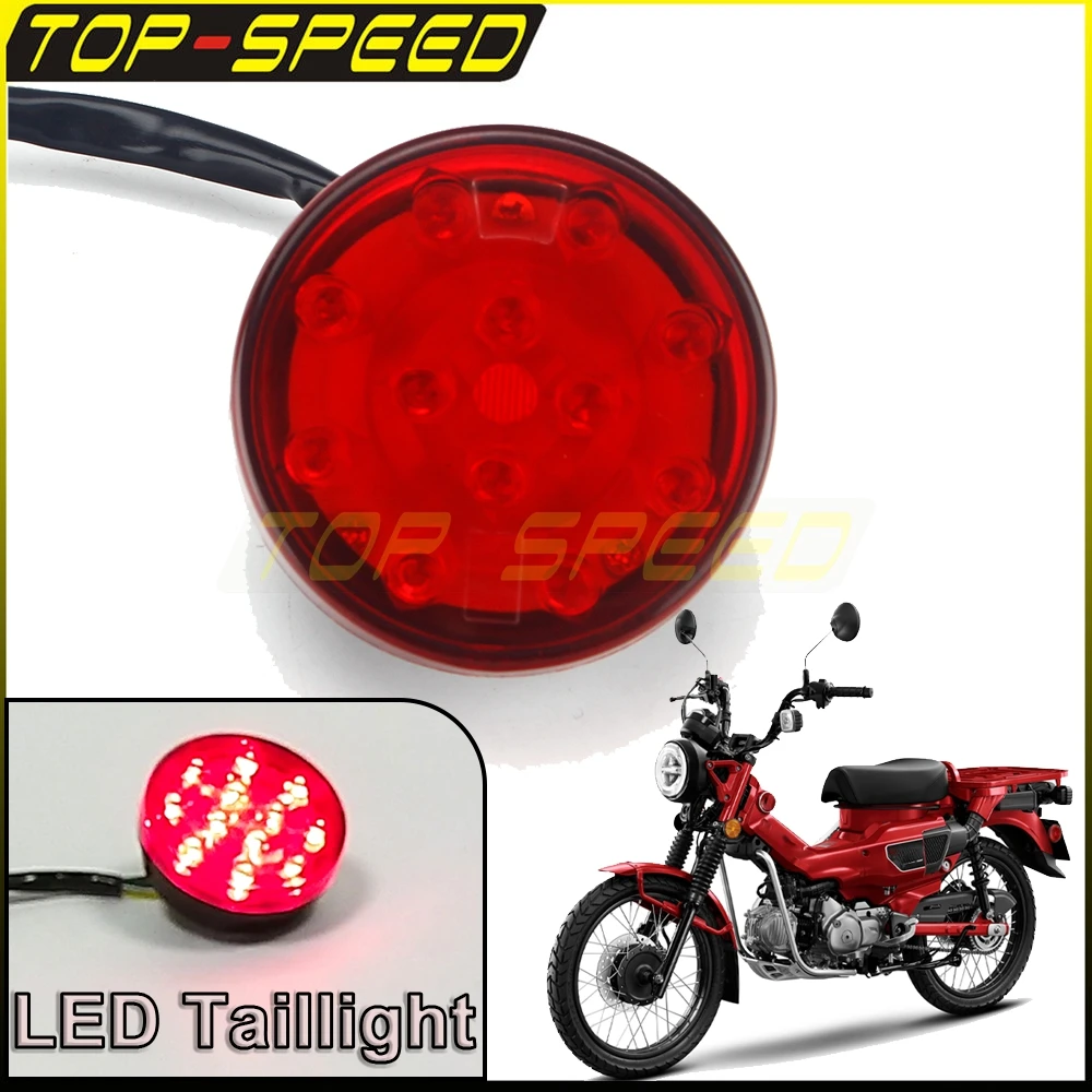 Luces LED rojas universales para motocicleta, lámpara de freno trasero para Honda Suzuki Yamaha Kawasaki Chopper Cafe Racer Bobber personalizada