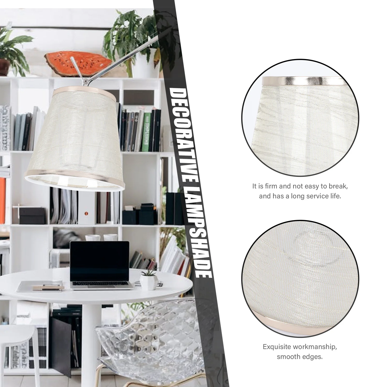 

Rounded Fabric Lamp Shade Cover Ornament Home Light Fixture Decor Accessory Soft Illumination for Indoor Spaces