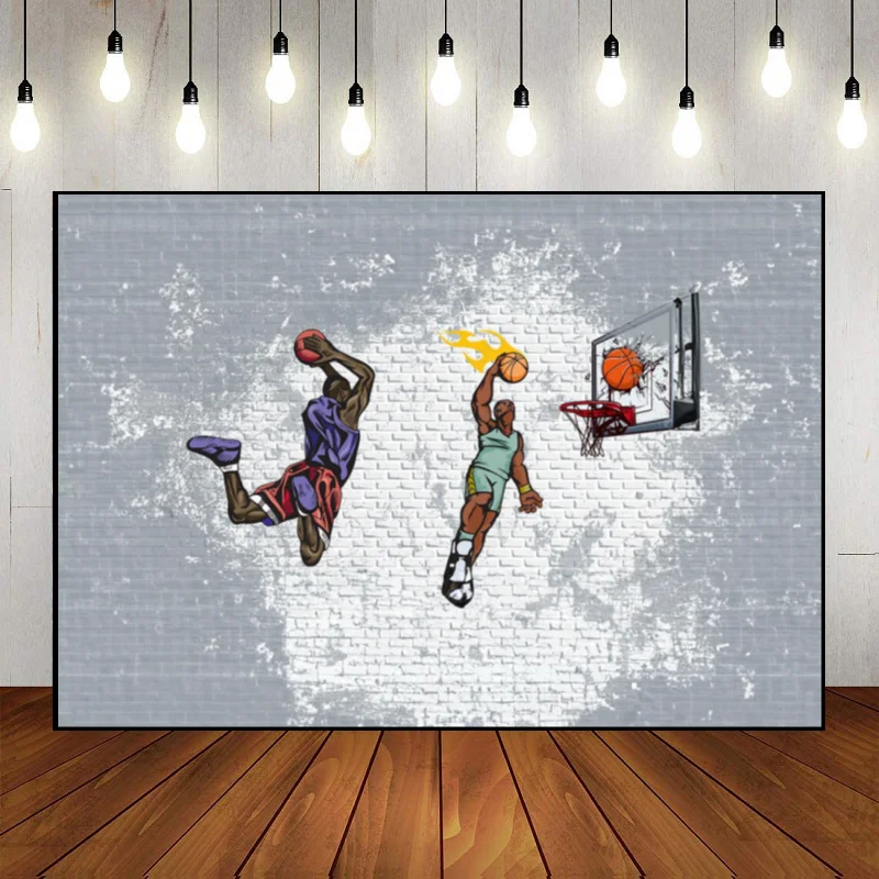 Basketball Photo Background Add Charm Your Special Day Birthday Decoration Diverse Custom Backdrop Star Baby Shower Court Style