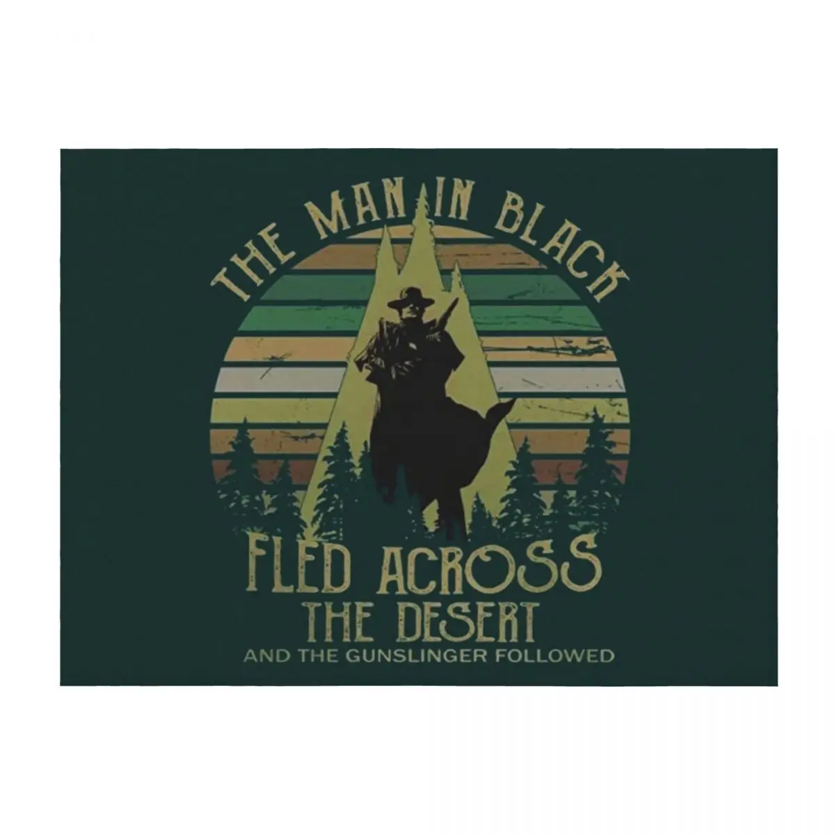 

The Man in Black Fled Across The Desert and The Gunslinger Followed Throw Blanket Luxury Brand Polar Blankets