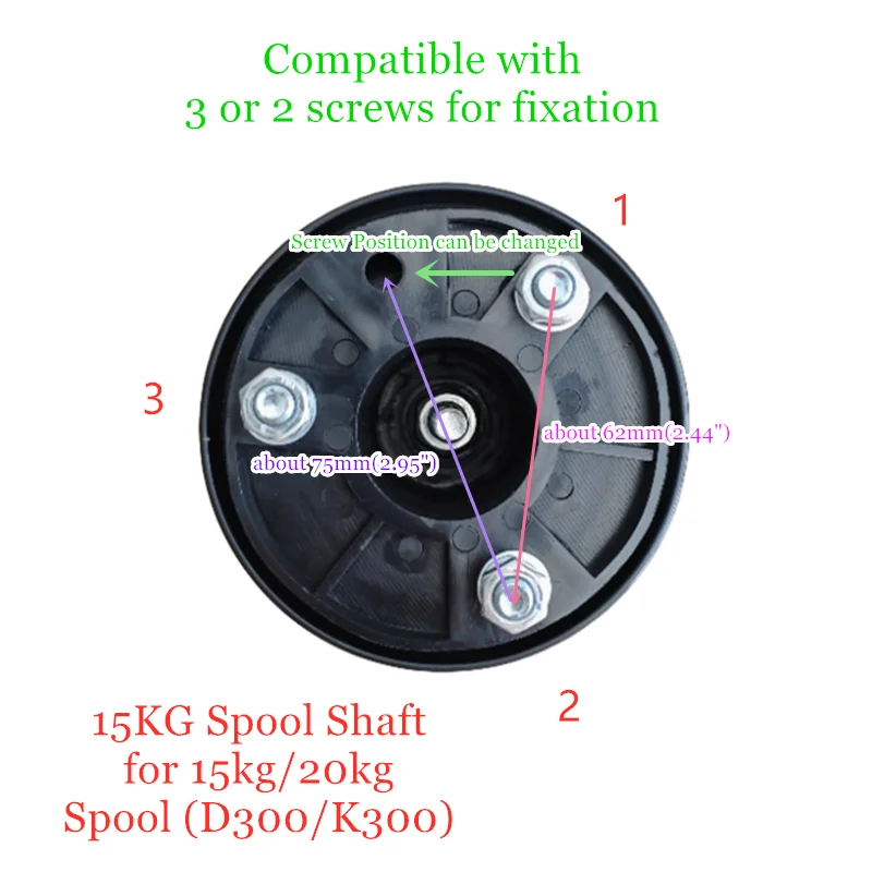 Welding Wire Feeder Spool Shaft Euro Style Wire MIG Welder Reel Shaft 15KG D300 K300 300mm 5KG D200 200mm for Welding Machine