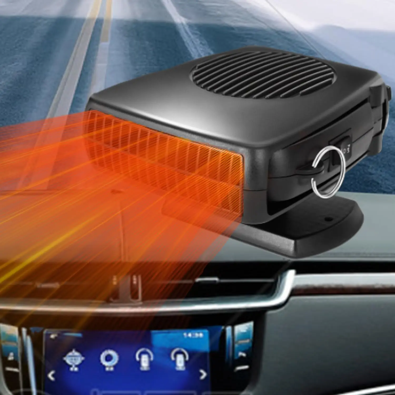 

Портативный автомобильный обогреватель 12 В, 200 Вт с 360° ° Вращающийся, двойной вентилятор отопления и охлаждения для размораживания лобового стекла автомобиля