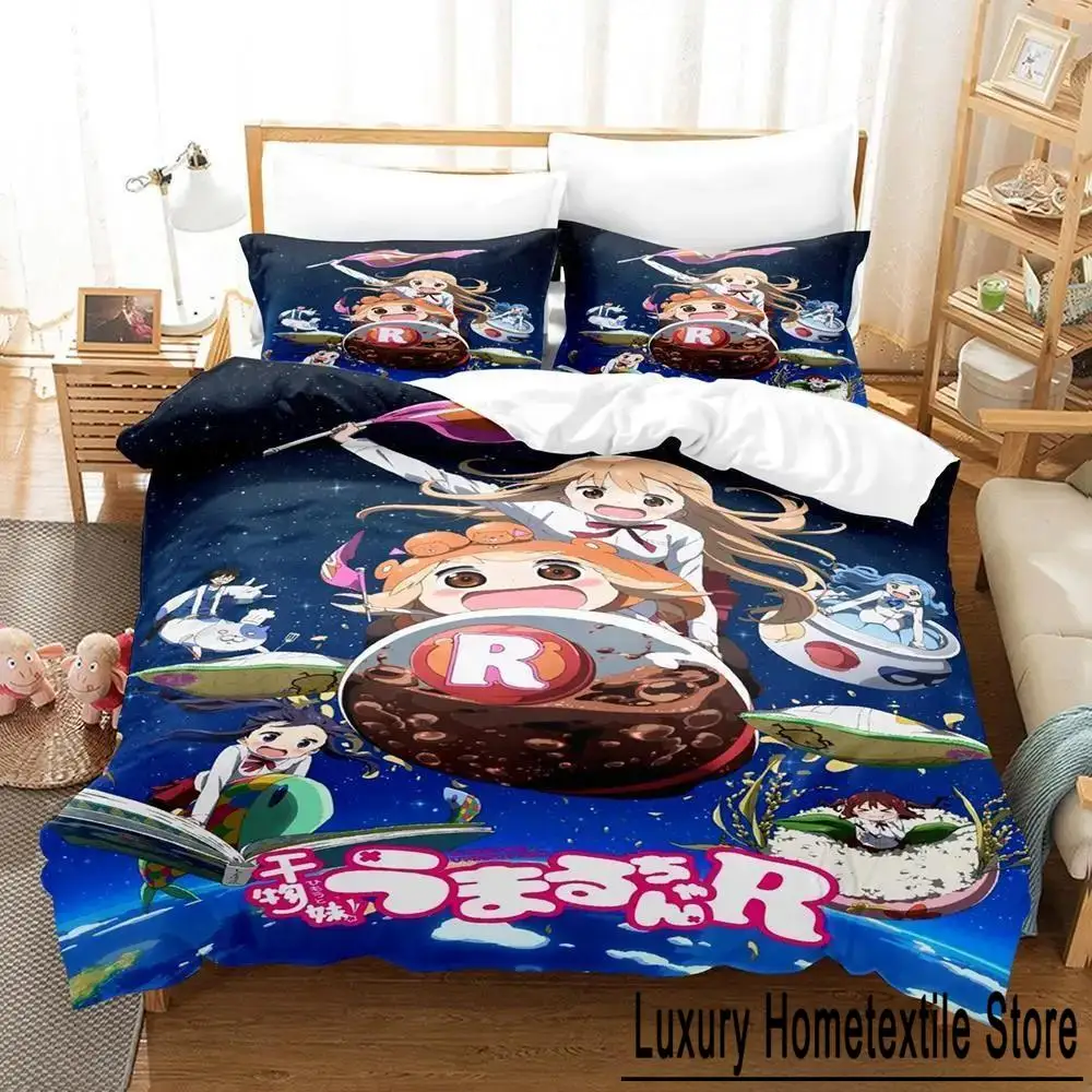 Himouto! Umaru-chan Bedding Set Single Twin Full Queen King Size Bed Set Adult Kid Bedroom Duvet cover Sets Anime Bed Sheet Set