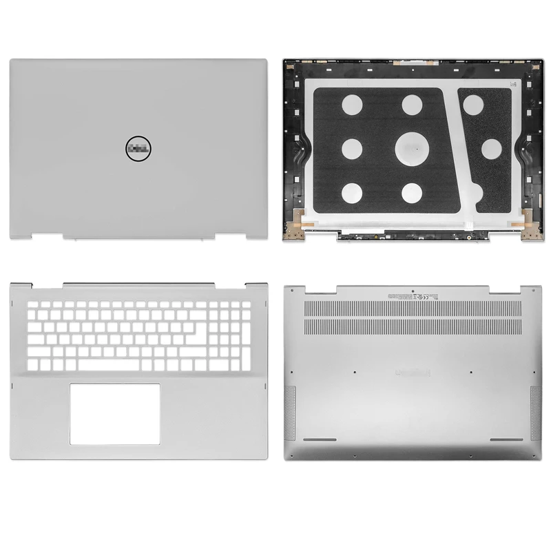 

New Laptop Case For Dell Inspiron 17 7707 7706 Series Laptop LCD Back Cover/Palmrest/Bottom Case Upper Case Top Cover Silver