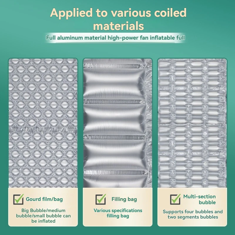 Fully Automatic Inflator Inflation Bag Filling Bag Bubble Pillow Bubble Cushion Machine Bubble Film Machine