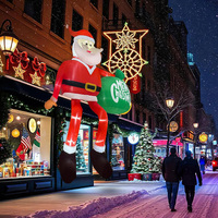 LED Glowing Climbing Santa Claus 2025 Christmas Inflatables 4ft-8.2ft Outdoor Party Yard Decor Must-Have for Home Cafe Xmas Vibe