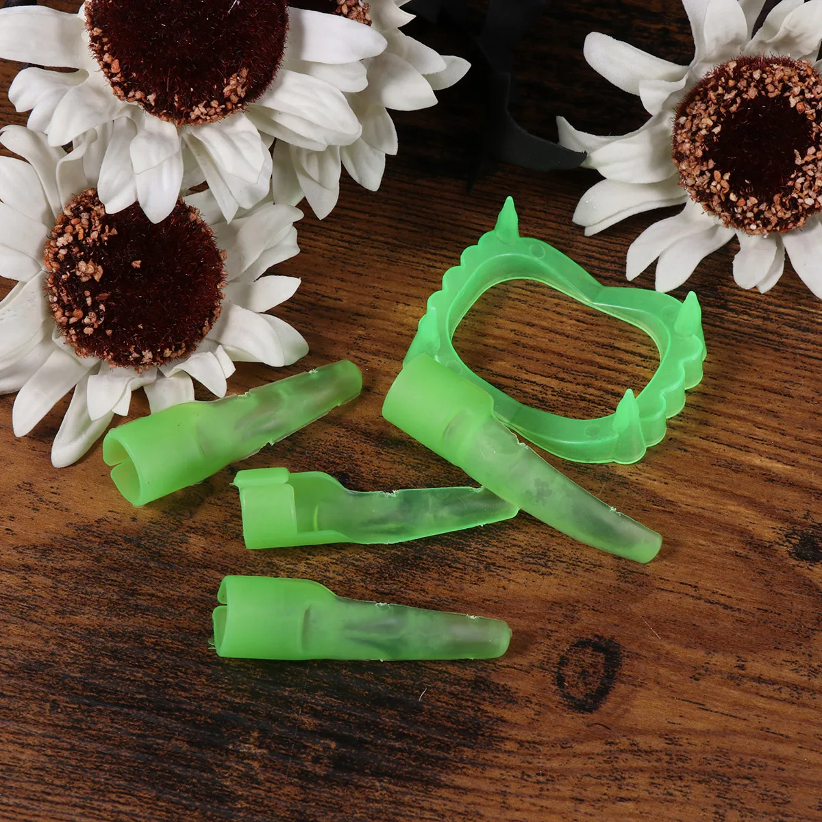 12 قطعة من أنياب أصابع الأسنان للهالوين المزيفة لإكسسوارات الأسنان