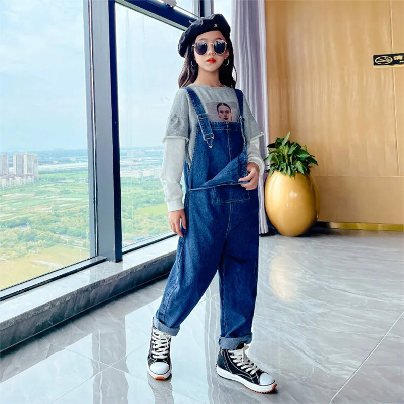 Early Yang Tong A550 tuta in denim autunnale per ragazze 2023 new style fashion CuHK children