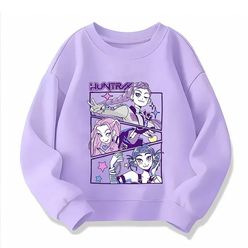 

Детские толстовки Kpop «Охотники на демонов», аниме-фигурки, толстовка в стиле Харадзюку с изображением тигра для мальчиков и девочек, подарок для фанатов фильмов, детские толстовки с круглым вырезом