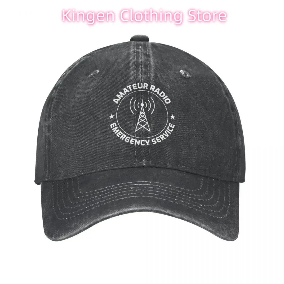 Amateur Ham Radio Grandpa Dad Operator Gift Baseball Cap Accessories Casual Distressed Washed Headwear Unisex Style