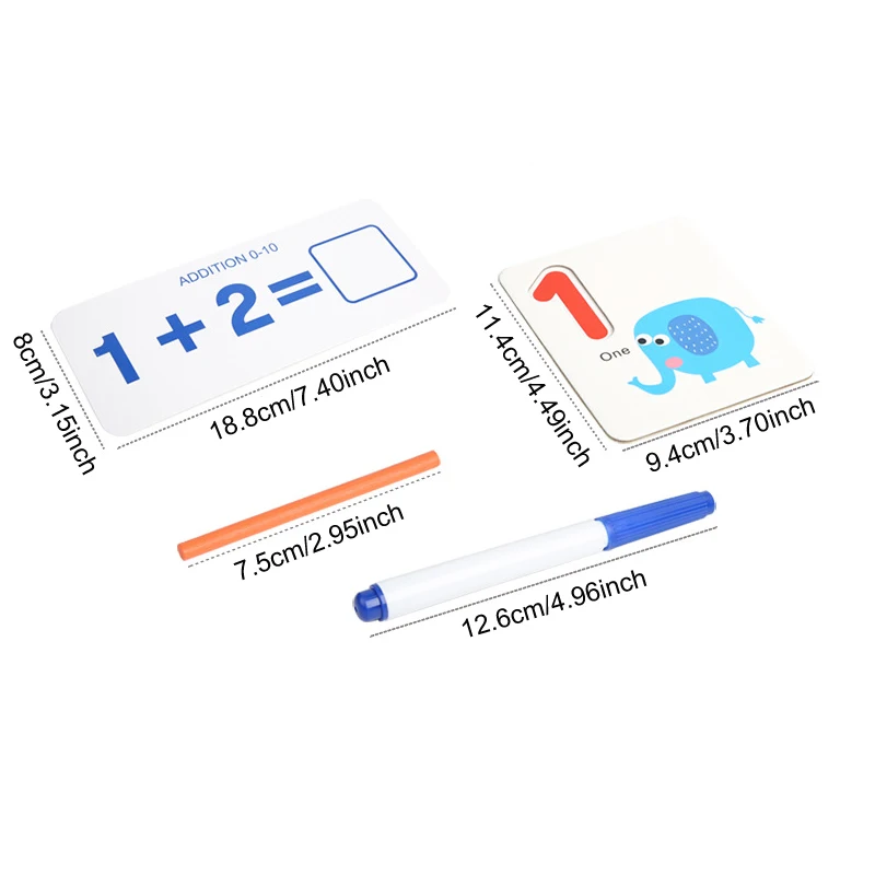 ألعاب الرياضيات مونتيسوري للأطفال ألعاب تعليمية مبكرة العد ملصق خشبي للأطفال أرقام الإدراك هدايا عيد الميلاد