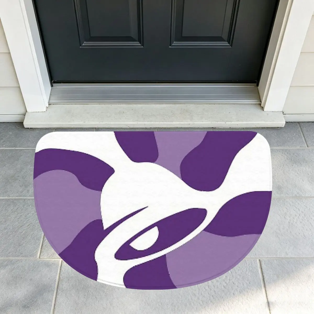Taco Bell Explosion Soft Flannel Half Round Doormat Non Slip Bathroom Mat Absorbent Floor Carpet for Garage