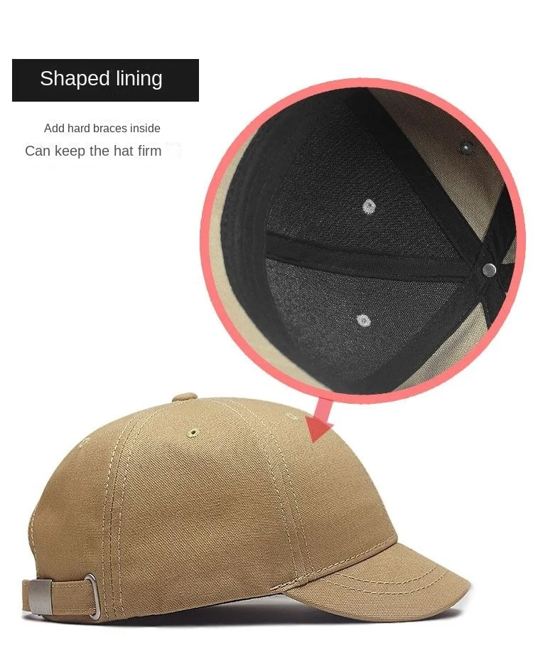 Männer kurze Rechnung Krempe Baseball mützen großer Kopf große Woll mützen männlich plus Größen Filz Leinwand Hysterese nhut 55-60cm 60-65cm – Detail 34