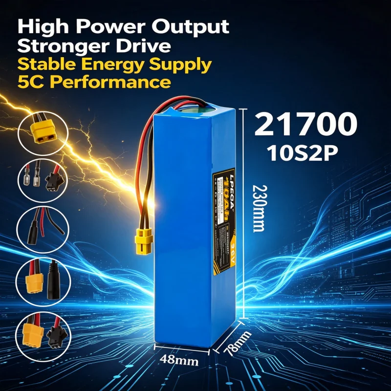 Electric Scooter 500W - แบตเตอรี่ลิเธียมแบบชุด 10S2P 21700 5C 36V 100%