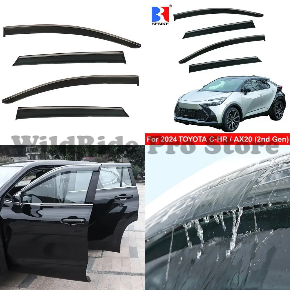 

1 set For Car DOOR Accessories Auto Parts Window Visor Wind Deflector VENT Sun shields Rain Guard WEATHER PROTECT for TOYOTA C-H