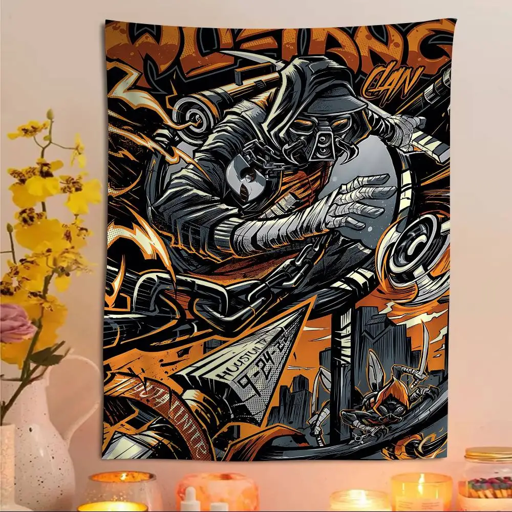 Singer WU-T--TANG Cool CLAN Cartoon Tapestry Bohemian Wall Tapestries Mandala Home Decor