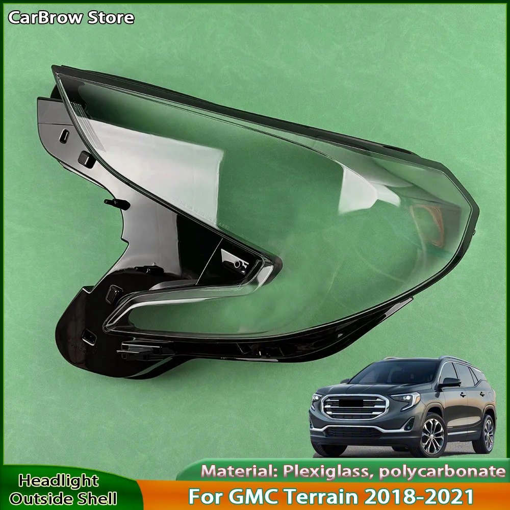 

For GMC Terrain 2018 2019 2020 2021 Front Headlight Cover Headlamp Lamp Shell Transparent Lampshade Lens Plexiglass