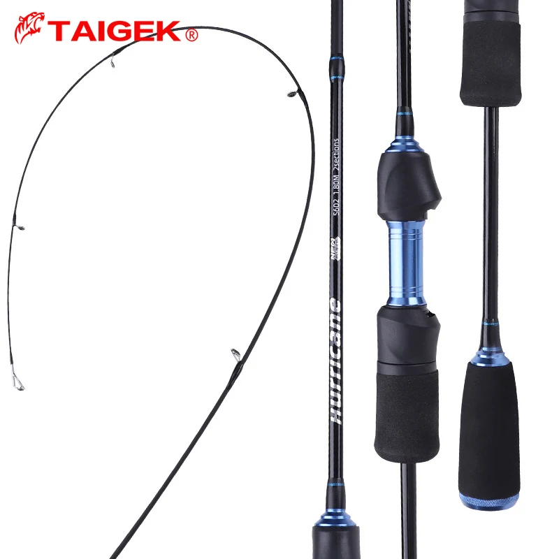 

TAIGEK Ultralight Casting Fishing Rod for Pike trout crappie 1.68m 1.8m 1.98m Lure Wt.1-6gUltra Light UL Spinning Rod