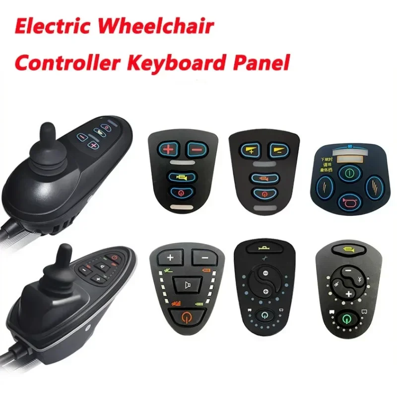 Electric Wheelchair Control Handle Controller Keypad Panel Universal Key Board Dust Cover Panel Replacement Accessories