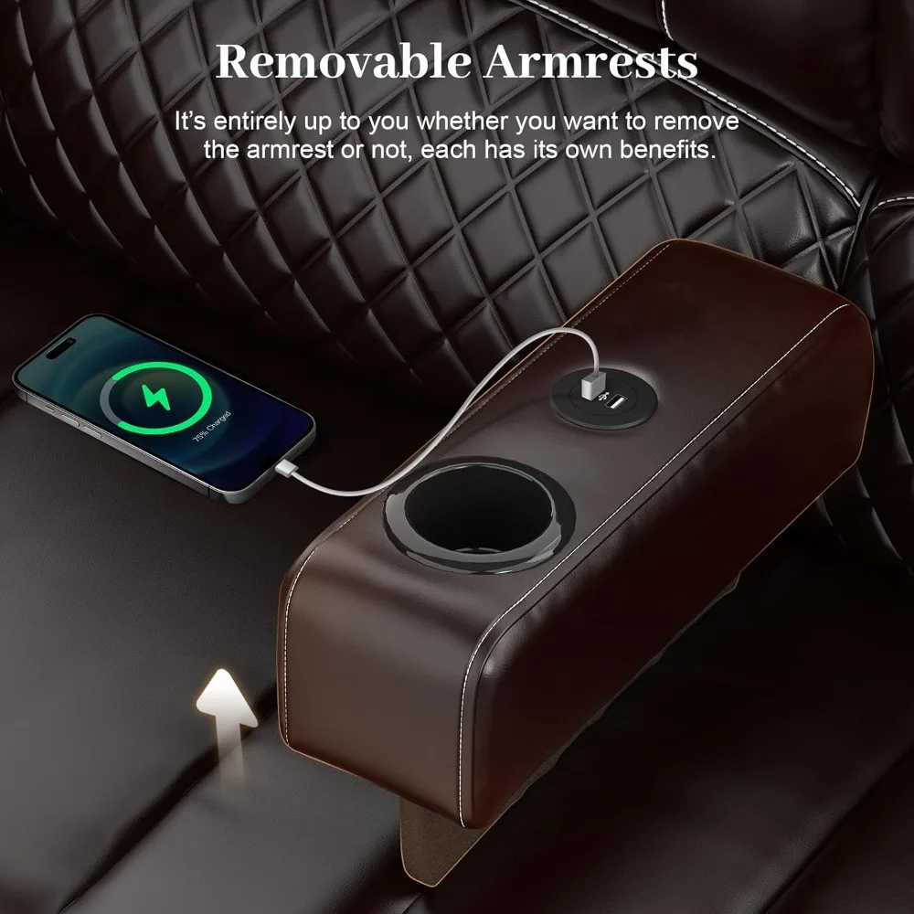 Диван с откидной спинкой, двухместное кресло с ручным откидным сиденьем со съемным подлокотником, двухъярусное кресло с откидной спинкой из искусственной кожи для взрослых