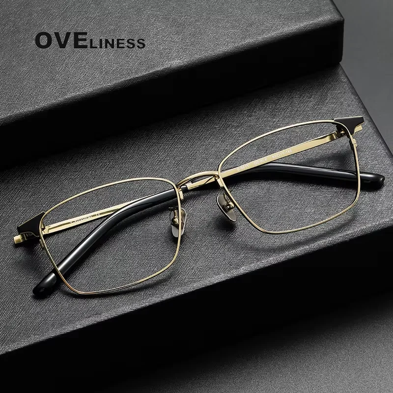 

Pure Titanium eye Glasses Frame Men women 2025 New Retro Vintage Square male Eyeglasses frames full Eyewear spectacles