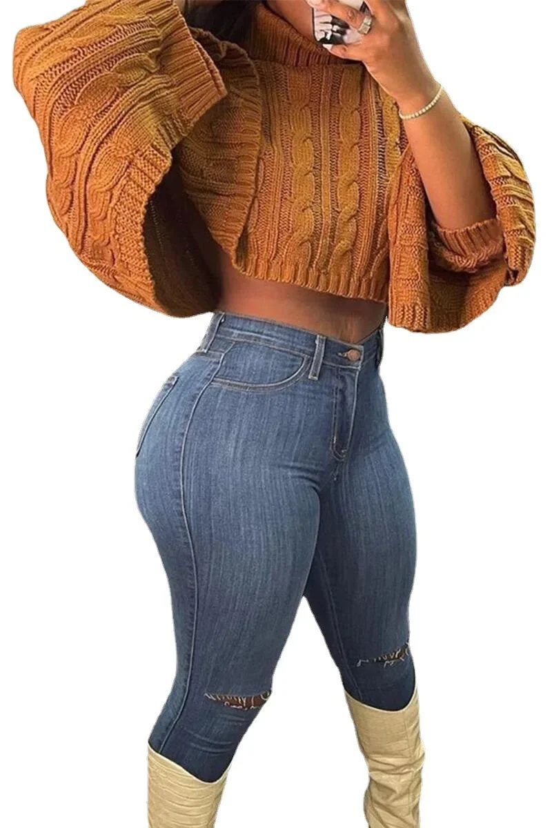 Sexy Short Sweaters 2023 Autumn Women Winter Turtleneck Sweater Pullover Knitwear Long Sleeve Cropped Jumper Cape Knitted Shawl