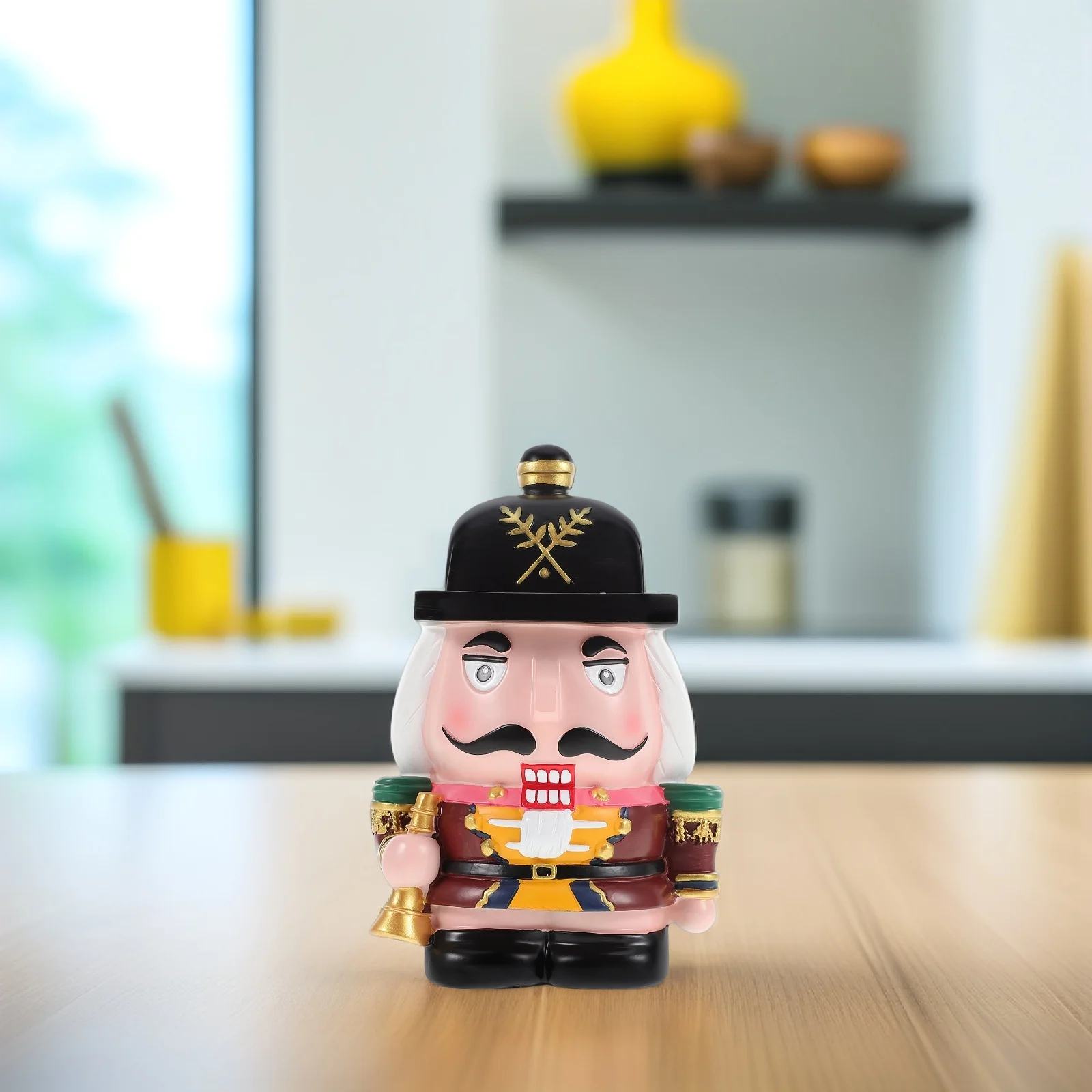 

Nutcracker Coin Bank Resin Large Capacity Decorative Money Box Desktop Saving Jar Piggy Bank Home Decor Birthday