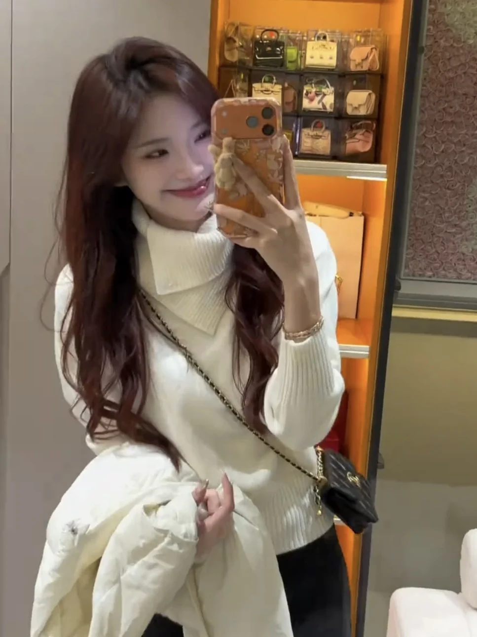 

Korean Sle Thiened Knitted Sweater Women's Loose Fit Collared Sweater Autumn Winter Versatile Slimming Lazy Feeling Top